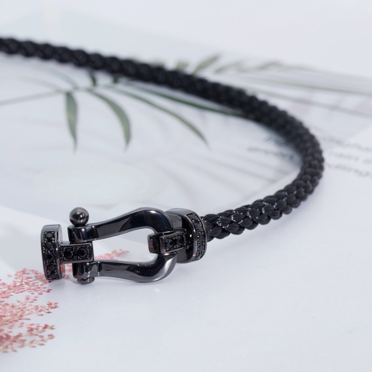 [Pearl Jewelrys]FORCE LARGE SERIES HORSESHOE BLACK SAMURAI BRACELET