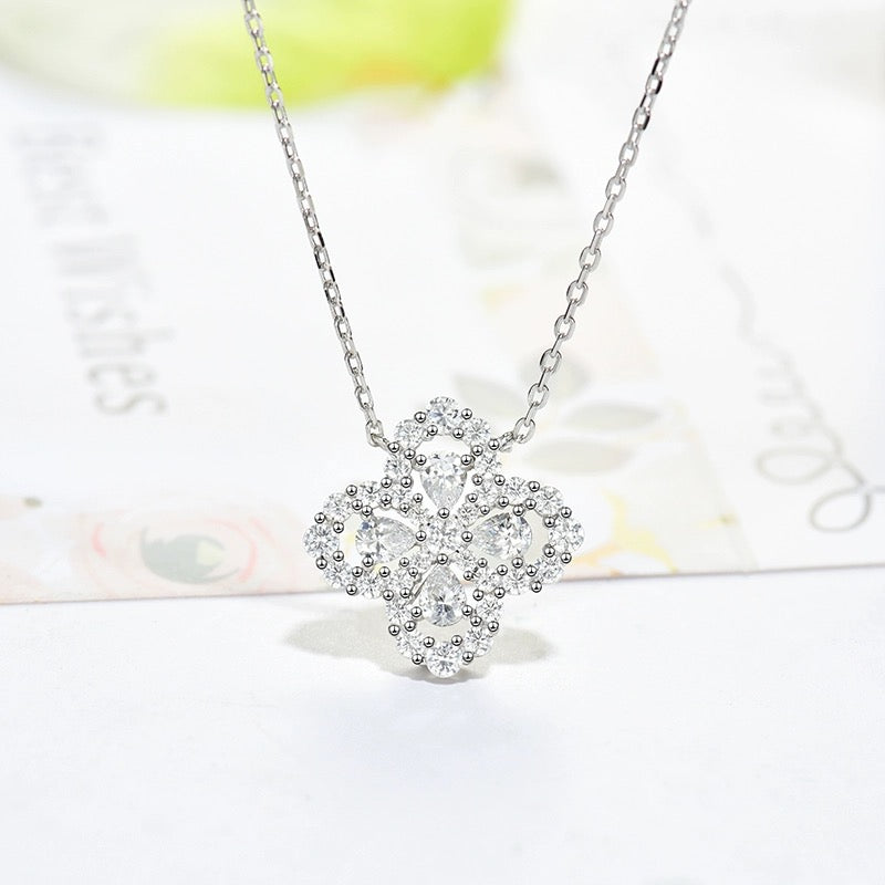 [Pearl Jewelrys]LOOP NECKLACE FULL MOTIF DIAMOND 16MM MULTIPLE COLORS