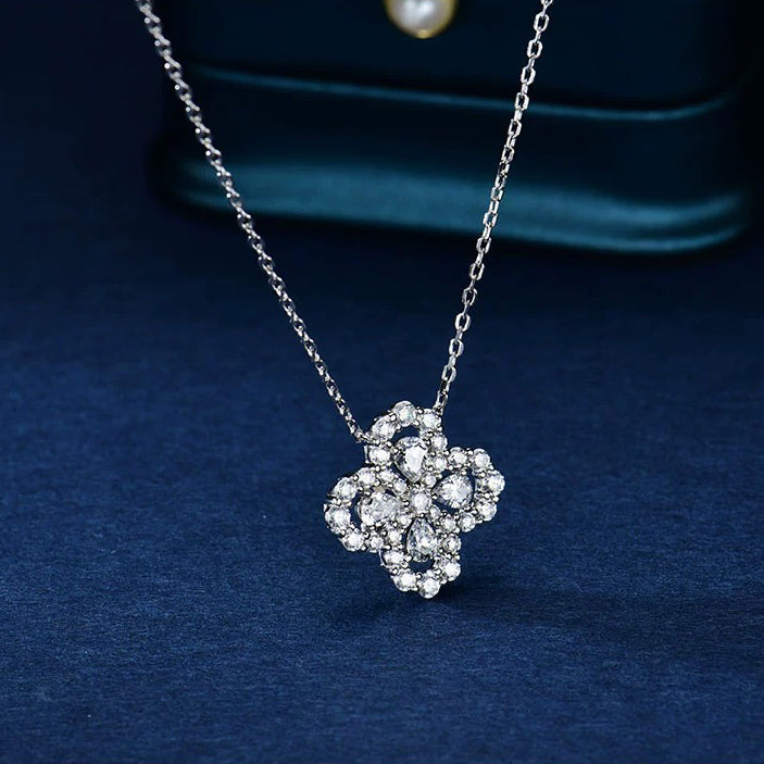 [Pearl Jewelrys]LOOP NECKLACE FULL MOTIF DIAMOND 16MM MULTIPLE COLORS