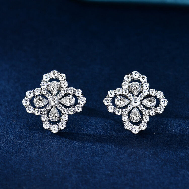 [Pearl Jewelrys]LOOP EARRINGS FULL MOTIF DIAMOND 16MM