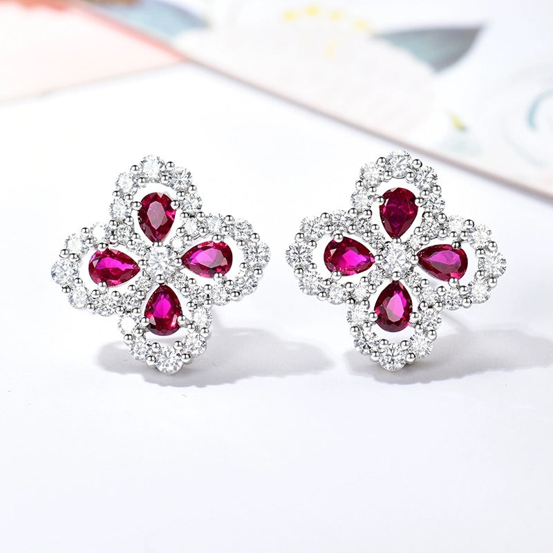 [Pearl Jewelrys]LOOP EARRINGS FULL MOTIF DIAMOND 16MM
