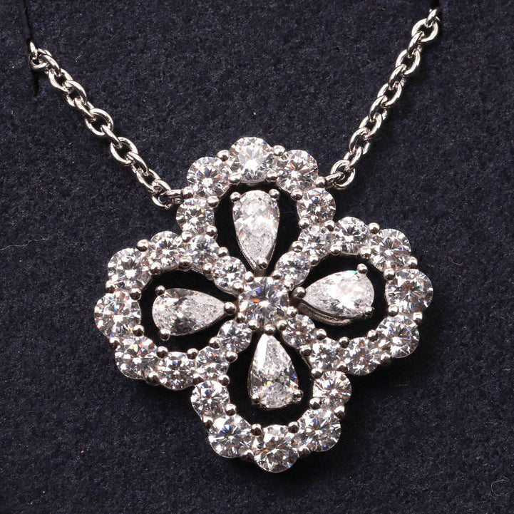 [Pearl Jewelrys]LOOP NECKLACE FULL MOTIF DIAMOND 16MM MULTIPLE COLORS