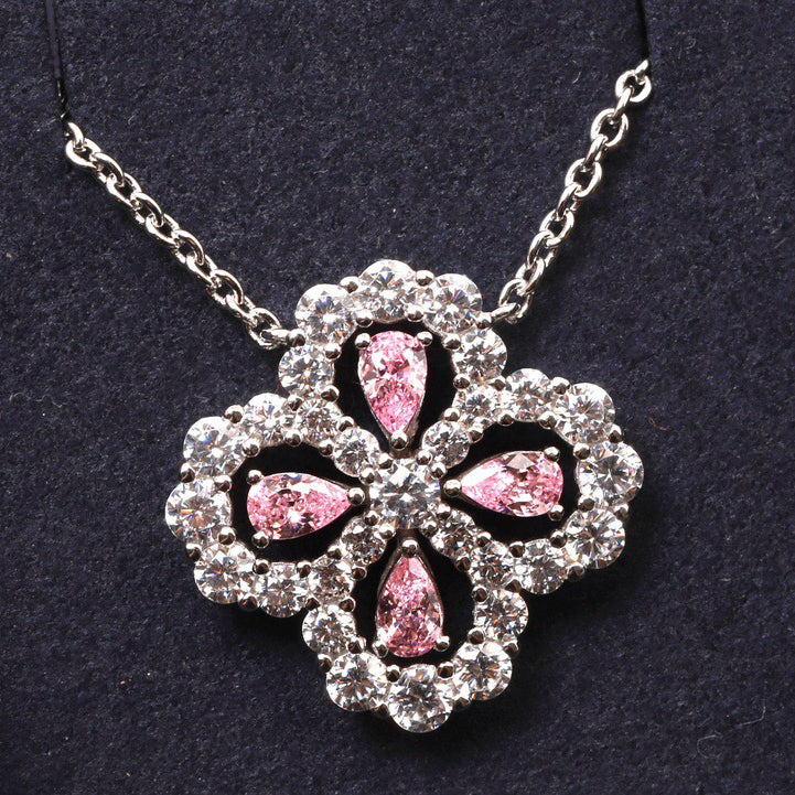[Pearl Jewelrys]LOOP NECKLACE FULL MOTIF DIAMOND 16MM MULTIPLE COLORS