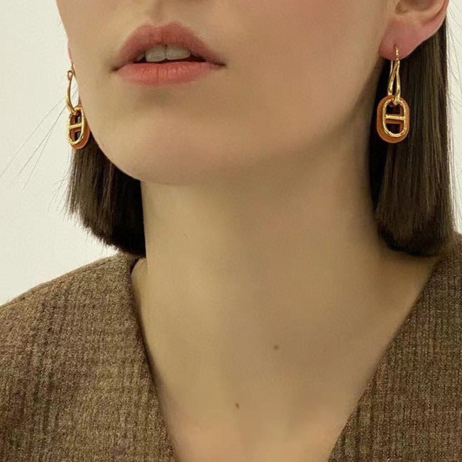 [Pearl Jewelrys]HM O'MAILLON GOLD EARRINGS