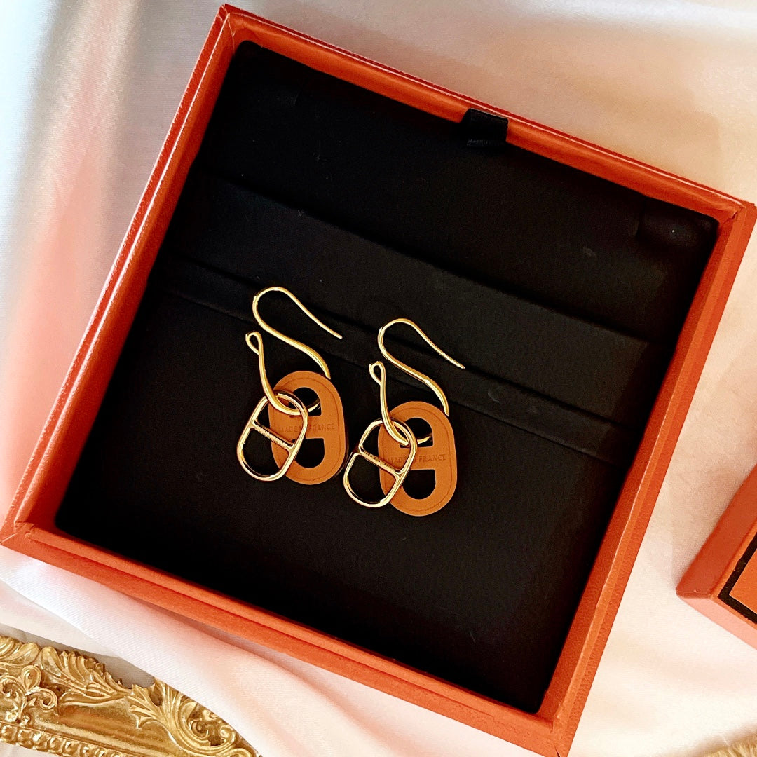 [Pearl Jewelrys]HM O'MAILLON GOLD EARRINGS