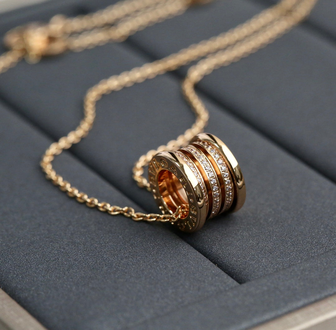 [Pearl Jewelrys]ZERO 1 PINK GOLD DIAMOND NECKLACE