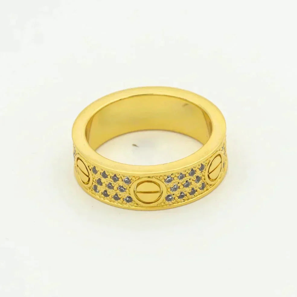 [Pearl Jewelrys]LOVE RING 5.5MM DIAMONDS PAVED