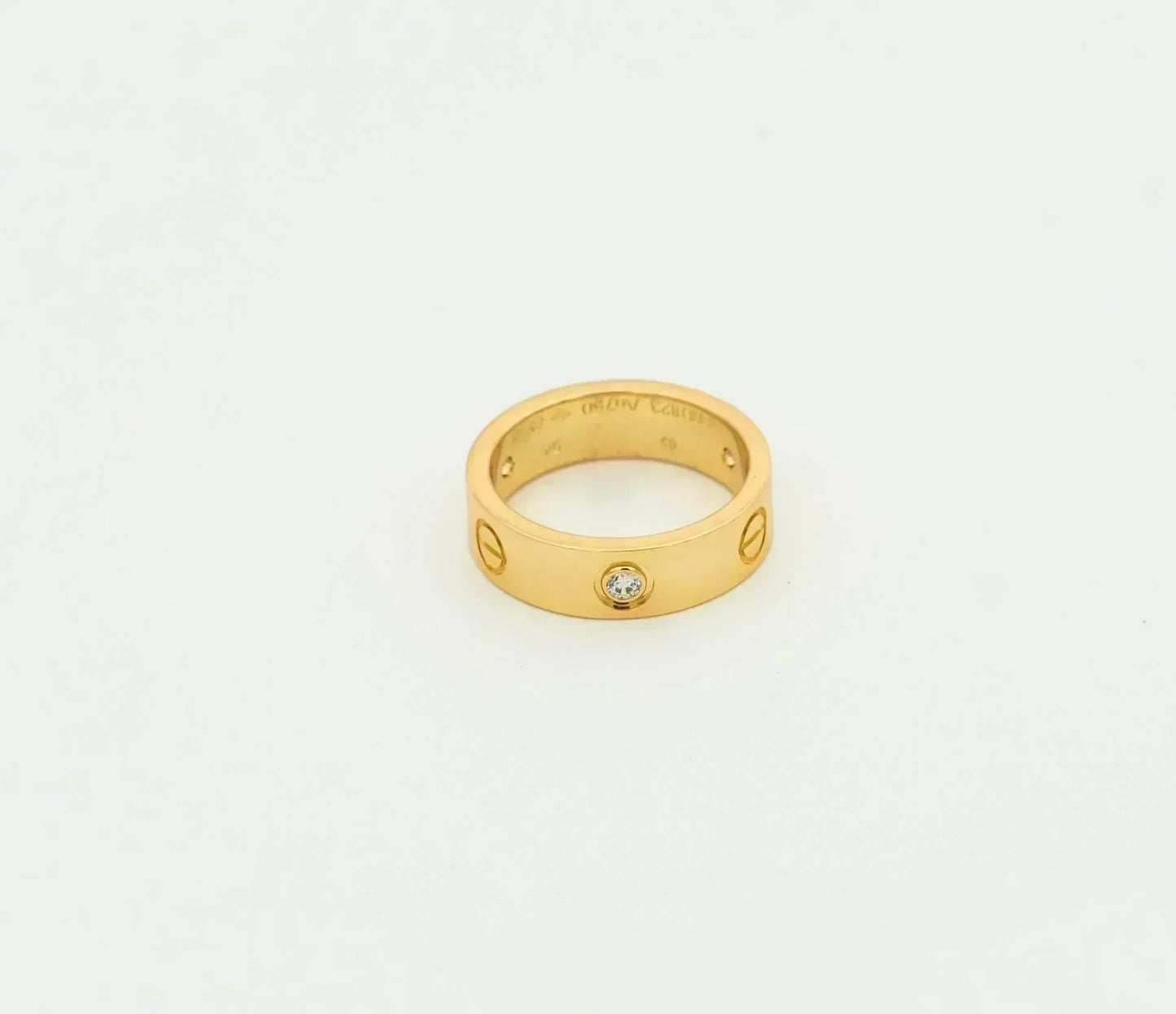 [Pearl Jewelrys]LOVE RING 5.5MM 3 DIAMONDS GOLD