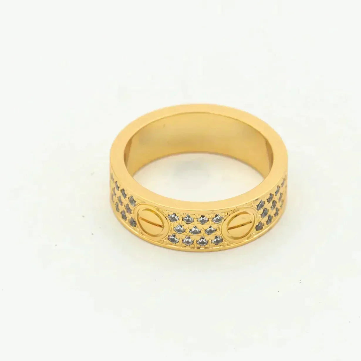[Pearl Jewelrys]LOVE RING 5.5MM DIAMONDS PAVED