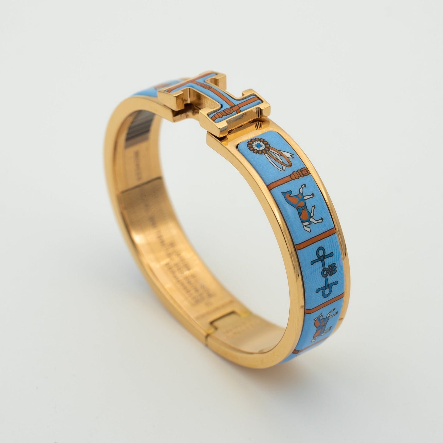 [Pearl Jewelrys]H PINK GOLD BRACELET BLUE CERAMIC