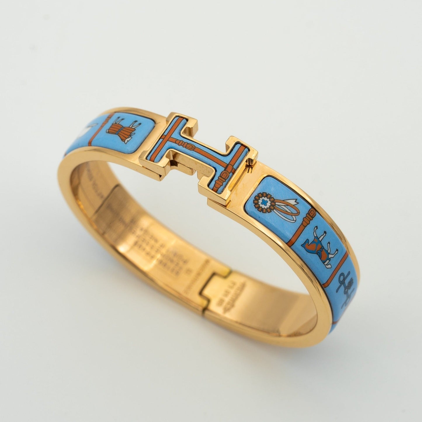 [Pearl Jewelrys]H PINK GOLD BRACELET BLUE CERAMIC