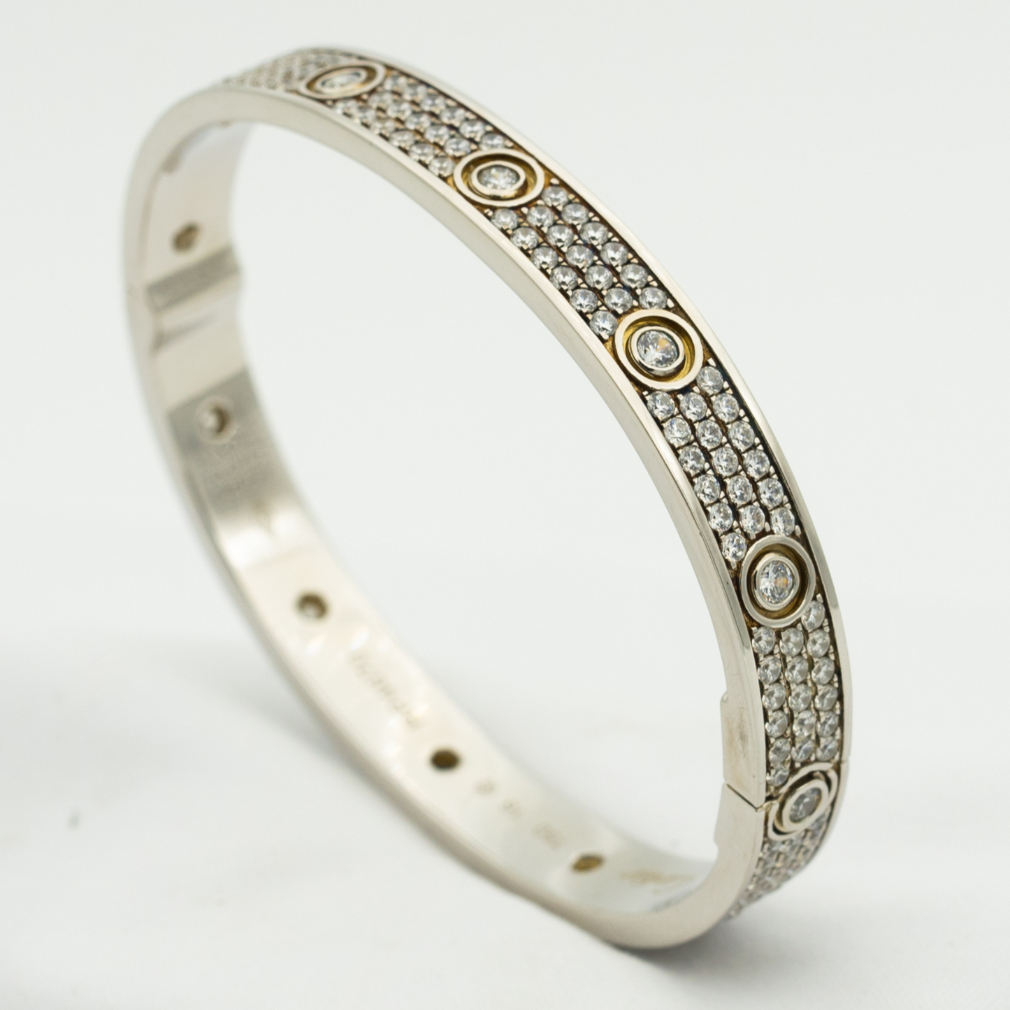 [Pearl Jewelrys]LOVE BRACELET 6.1MM DIAMOND-PAVED 10 BIG DIAMONDS