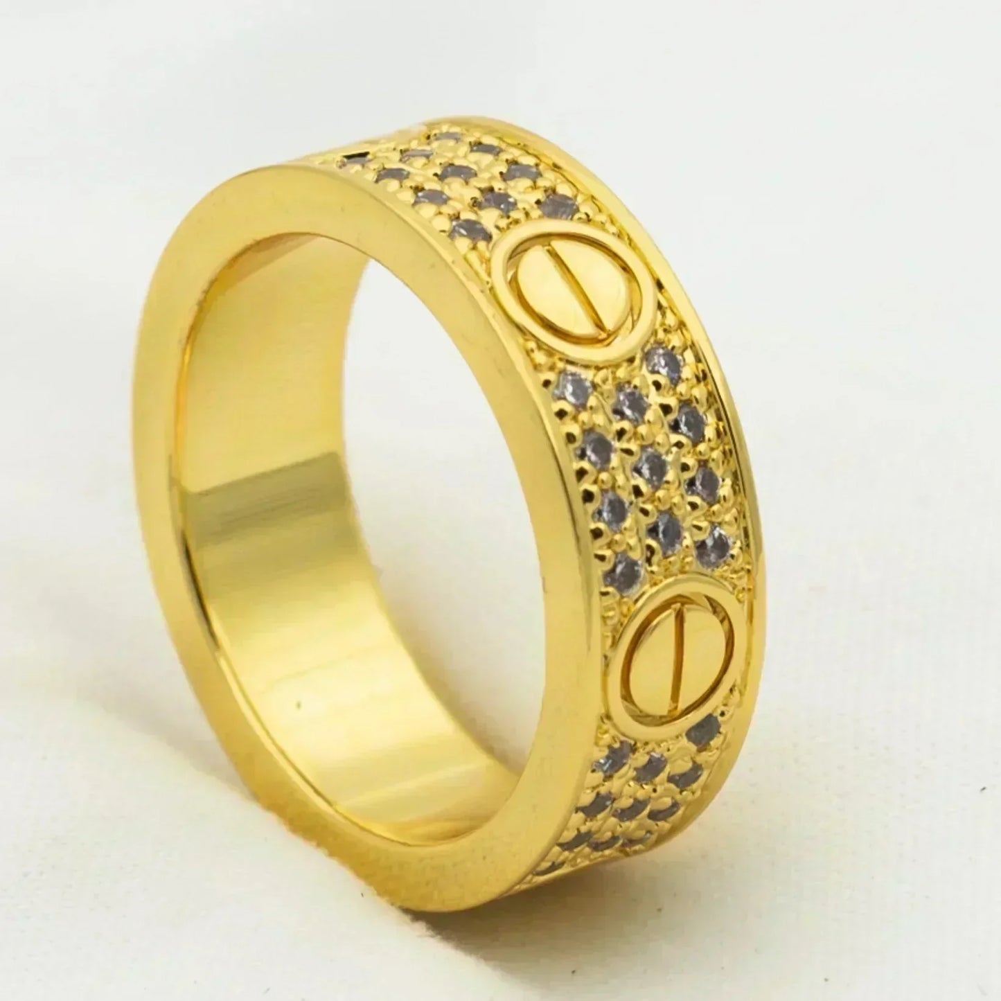 [Pearl Jewelrys]LOVE RING 5.5MM DIAMONDS PAVED