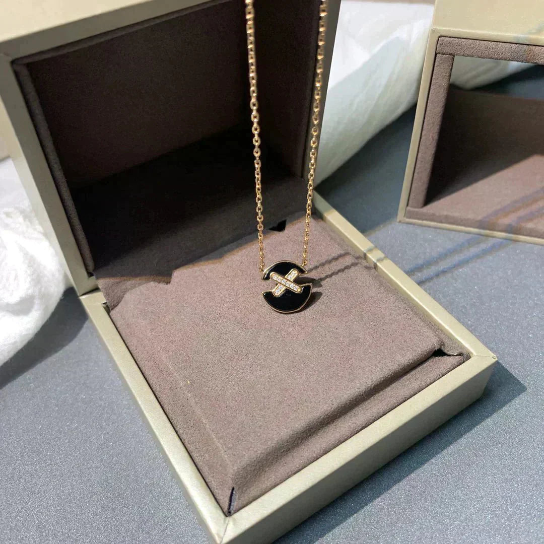 [Pearl Jewelrys]JEUX DE ROSE GOLD DIAMOND NECKLACE