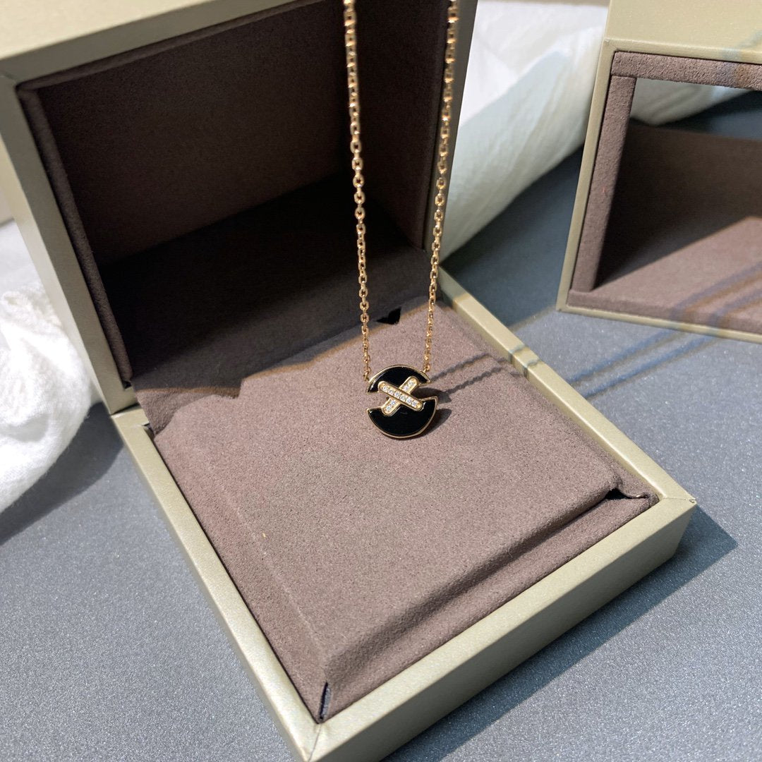 [Pearl Jewelrys]JEUX DE PINK GOLD DIAMOND NECKLACE
