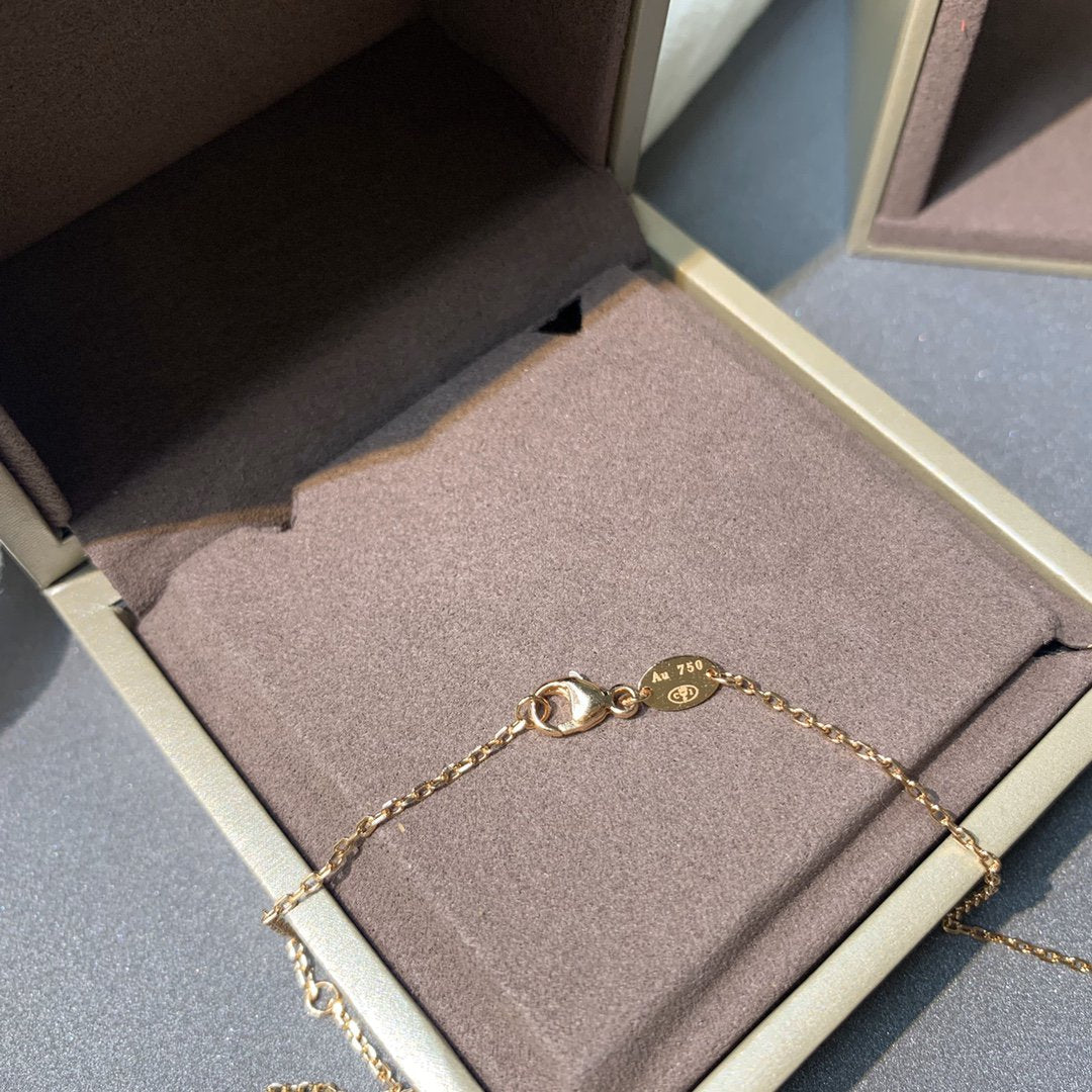 [Pearl Jewelrys]JEUX DE PINK GOLD DIAMOND NECKLACE