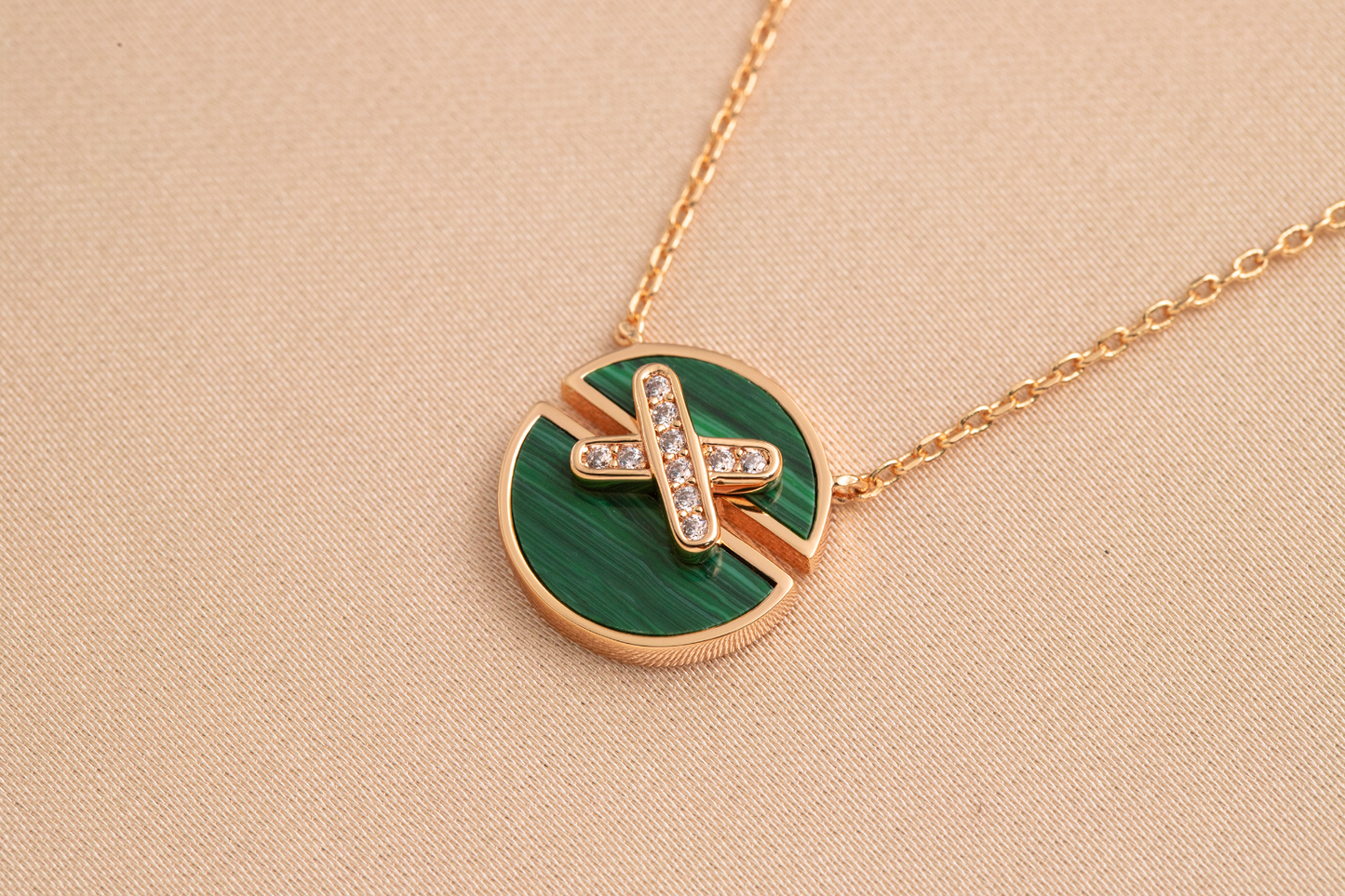 [Pearl Jewelrys]JEUX DE PINK GOLD DIAMOND NECKLACE