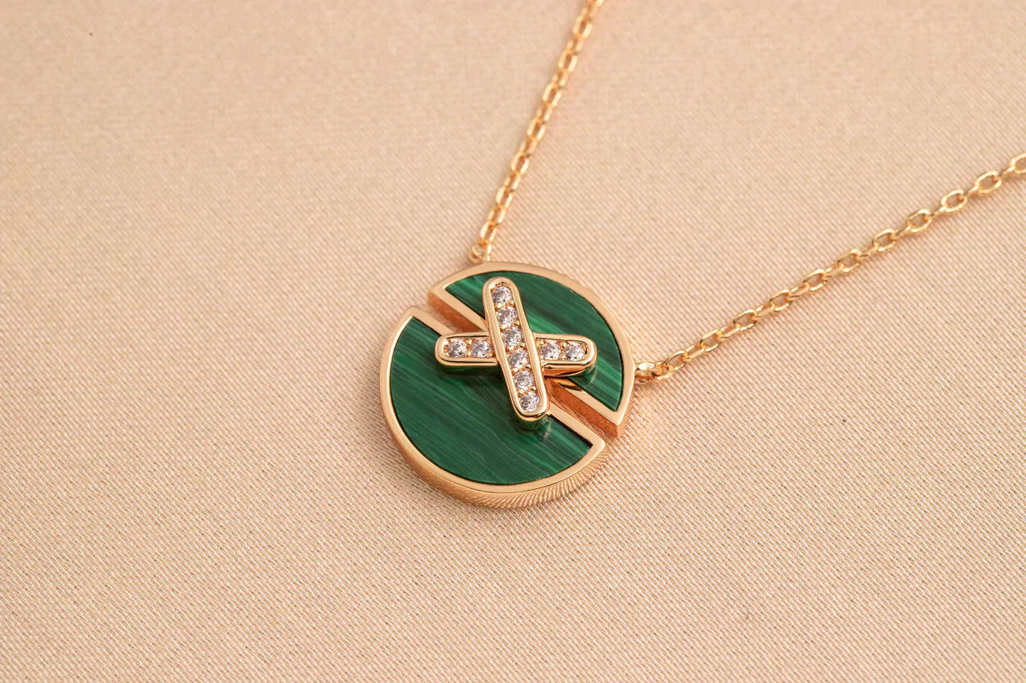 [Pearl Jewelrys]JEUX DE ROSE GOLD DIAMOND NECKLACE