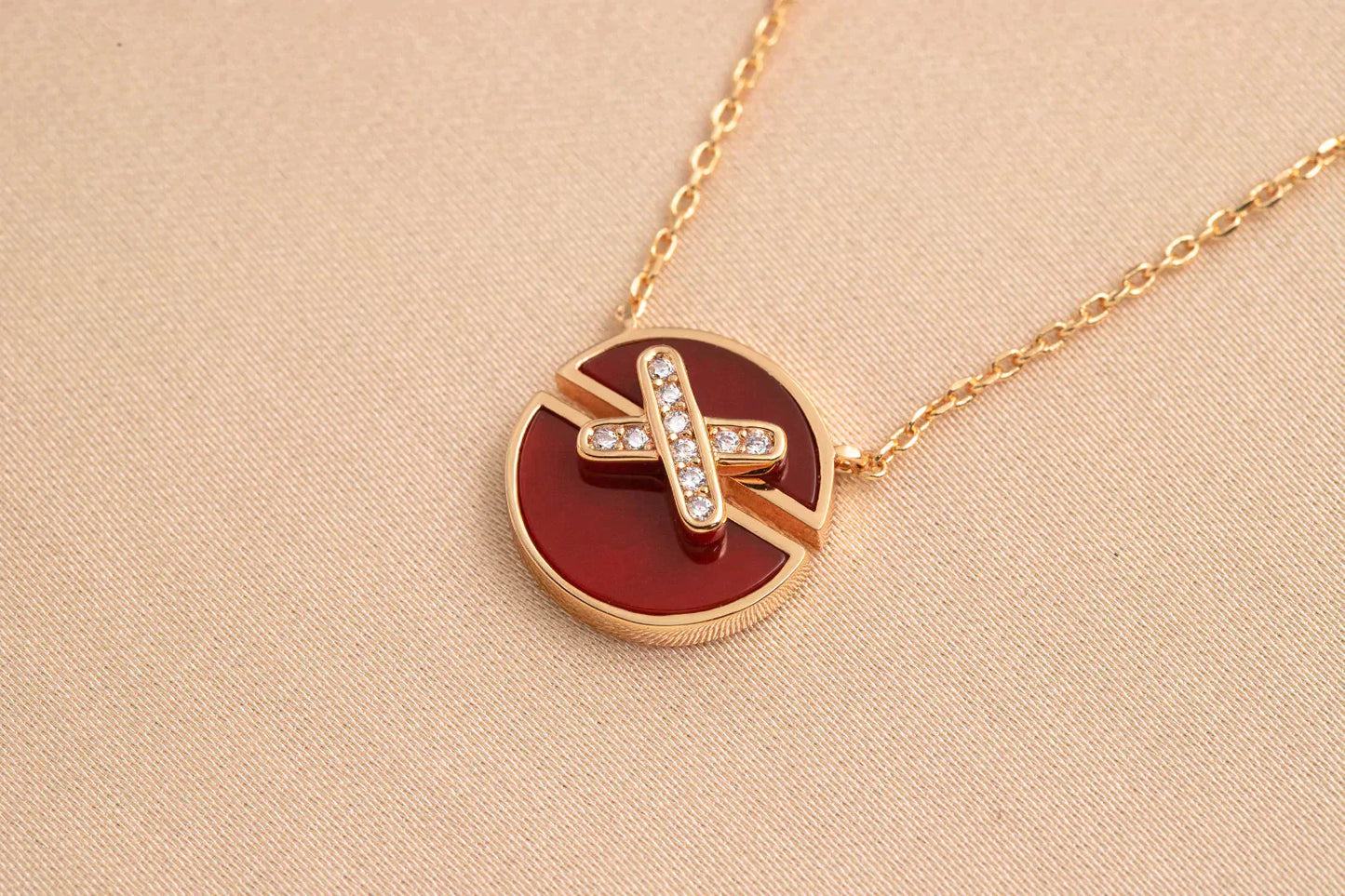 [Pearl Jewelrys]JEUX DE ROSE GOLD DIAMOND NECKLACE