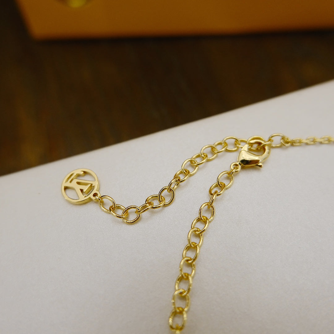 [Pearl Jewelrys]BLOOMING SUPPLE NECKLACE BRASS