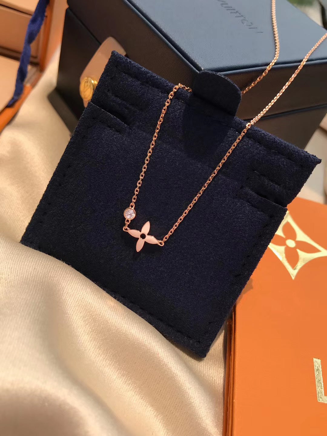 [Pearl Jewelrys]BLOSSOM PENDANT PINK GOLD AND DIAMOND