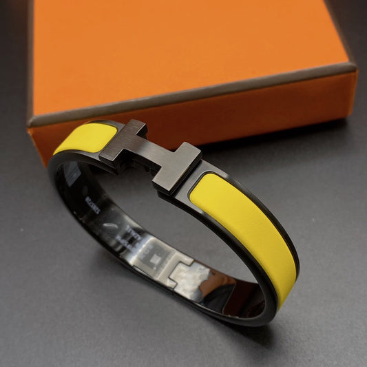 [Pearl Jewelrys]CLIC HM SO BLACK YELLOW BRACELET