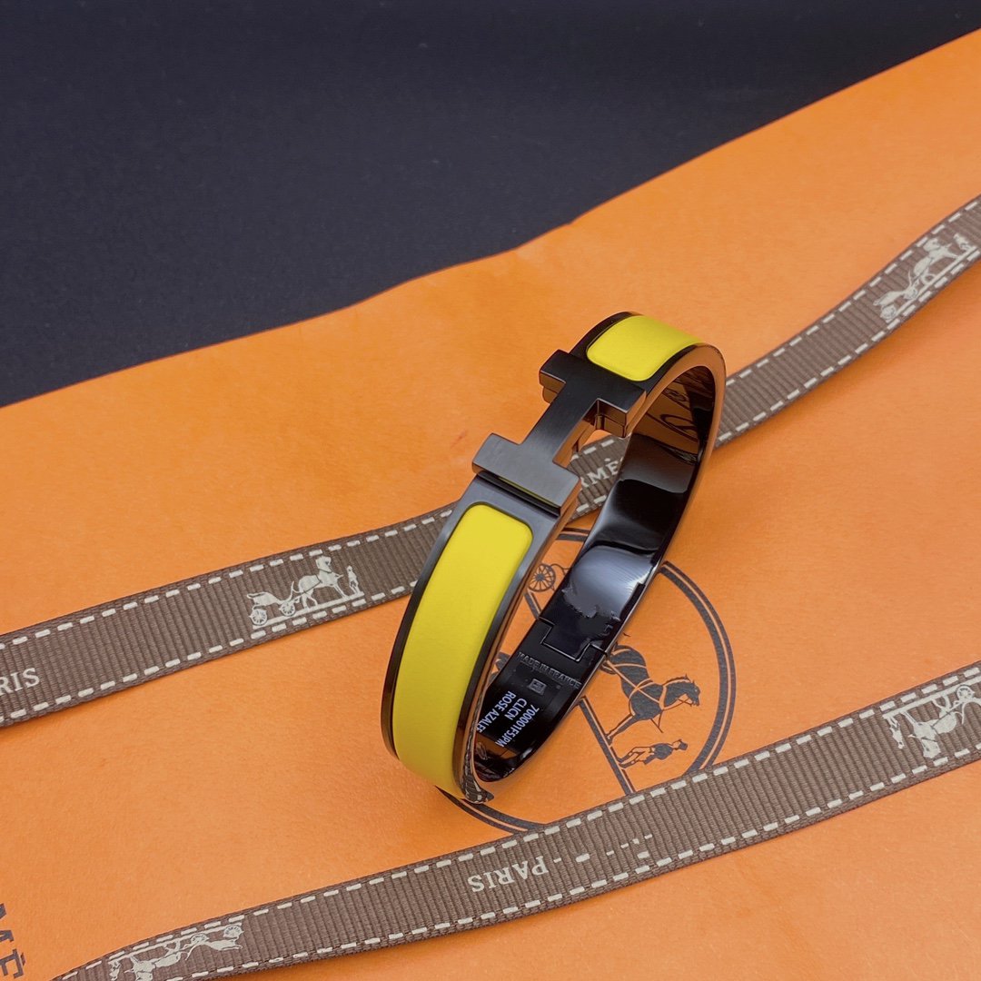[Pearl Jewelrys]CLIC HM SO BLACK YELLOW BRACELET