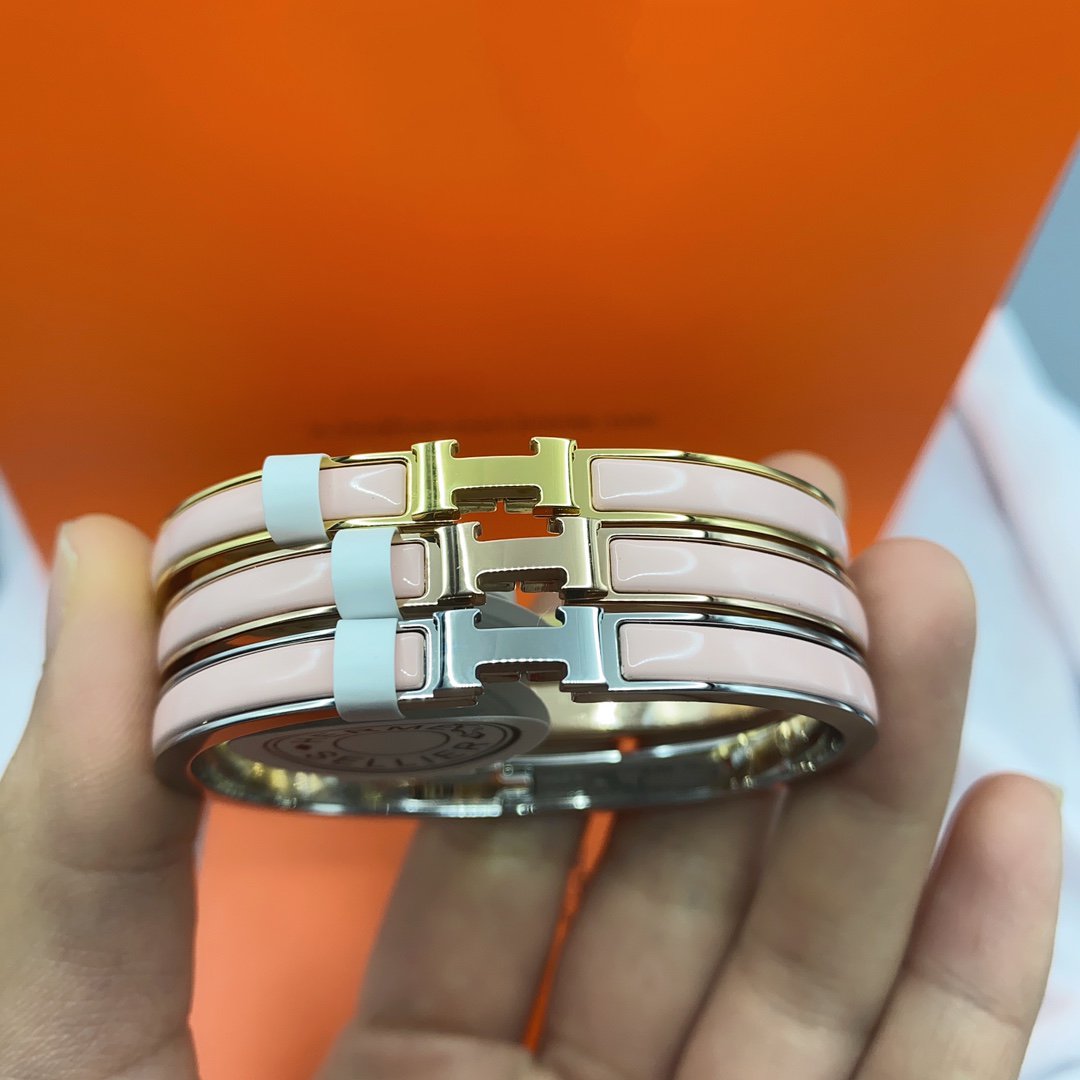 [Pearl Jewelrys]CLASSIC HM CLIC  PINK 8MM ENAMEL BRACELET