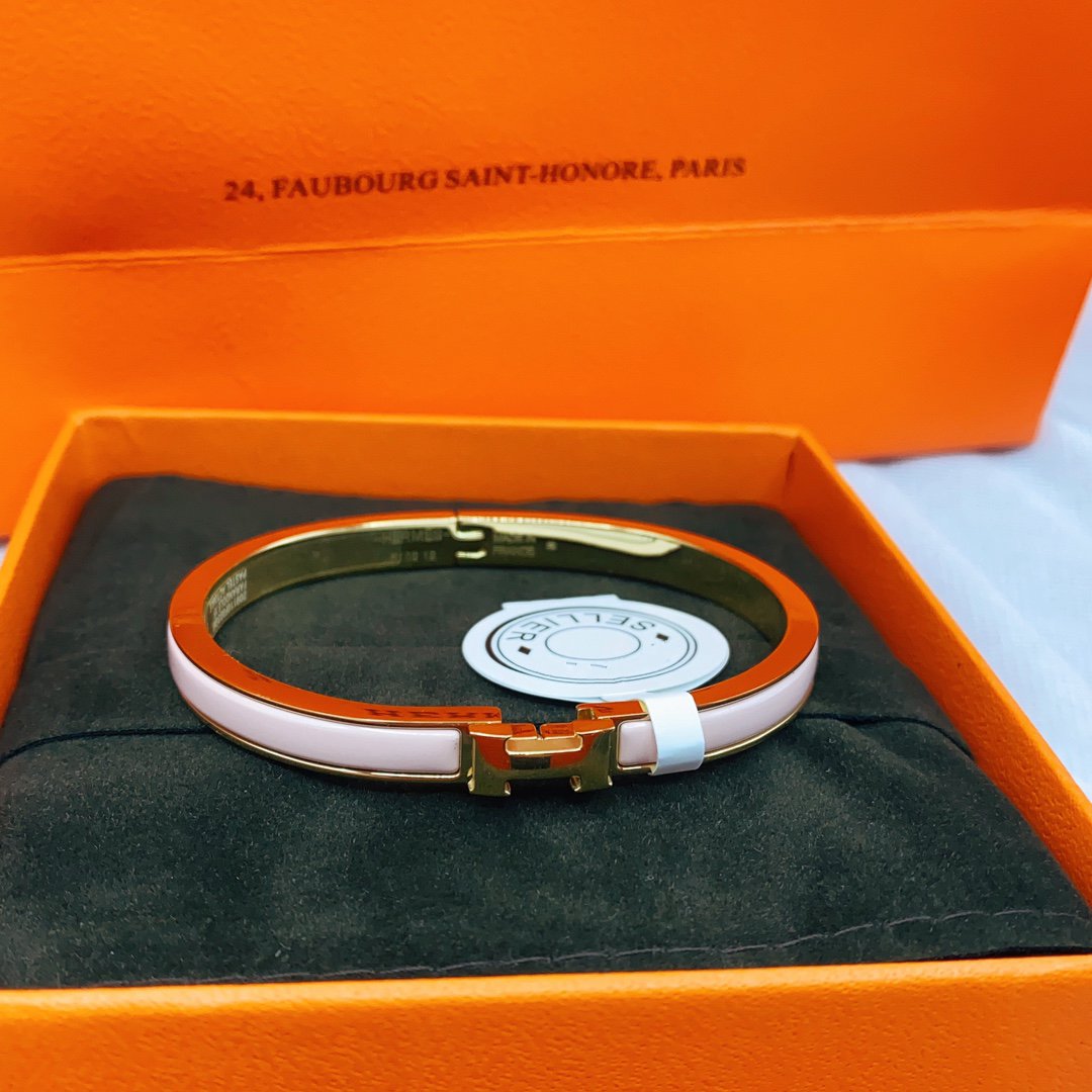 [Pearl Jewelrys]CLASSIC HM CLIC  PINK 8MM ENAMEL BRACELET