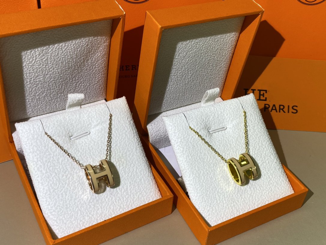 [Pearl Jewelrys]HM CLIC YELLOW ENAMEL GOLD NECKLACE