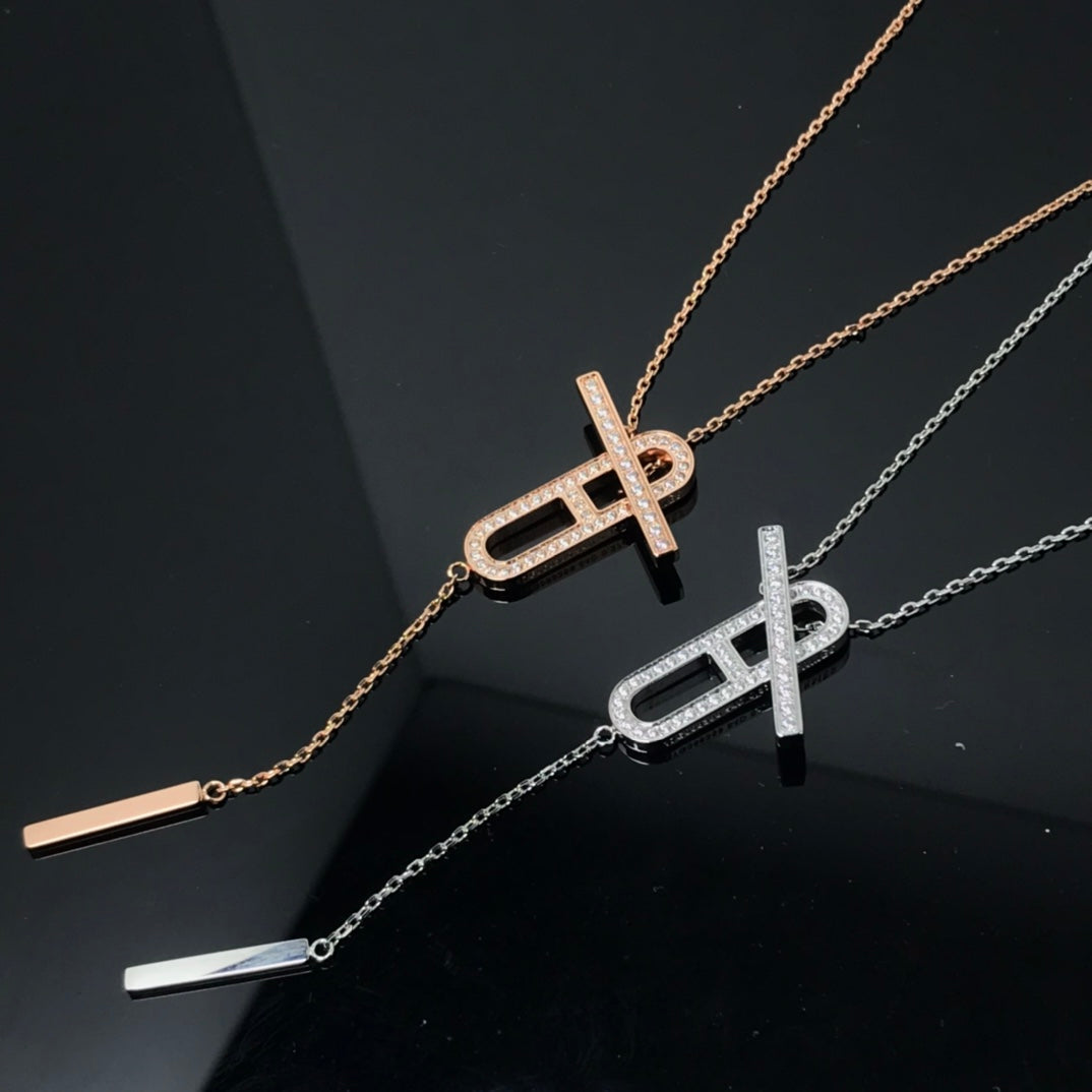 [Pearl Jewelrys]HM NECKLACE PLATINUM ROSE GOLD DIAMOND