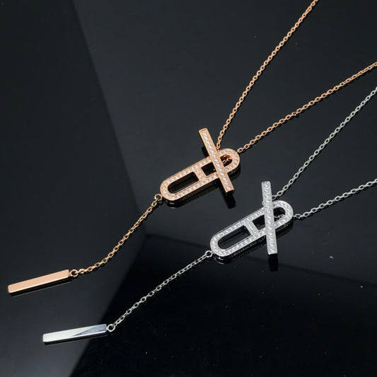 [Pearl Jewelrys]HM NECKLACE PLATINUM ROSE GOLD DIAMOND