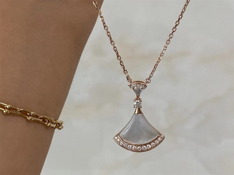 [Pearl Jewelrys]DREAM NECKLACE MOP PINK GOLD DIAMOND