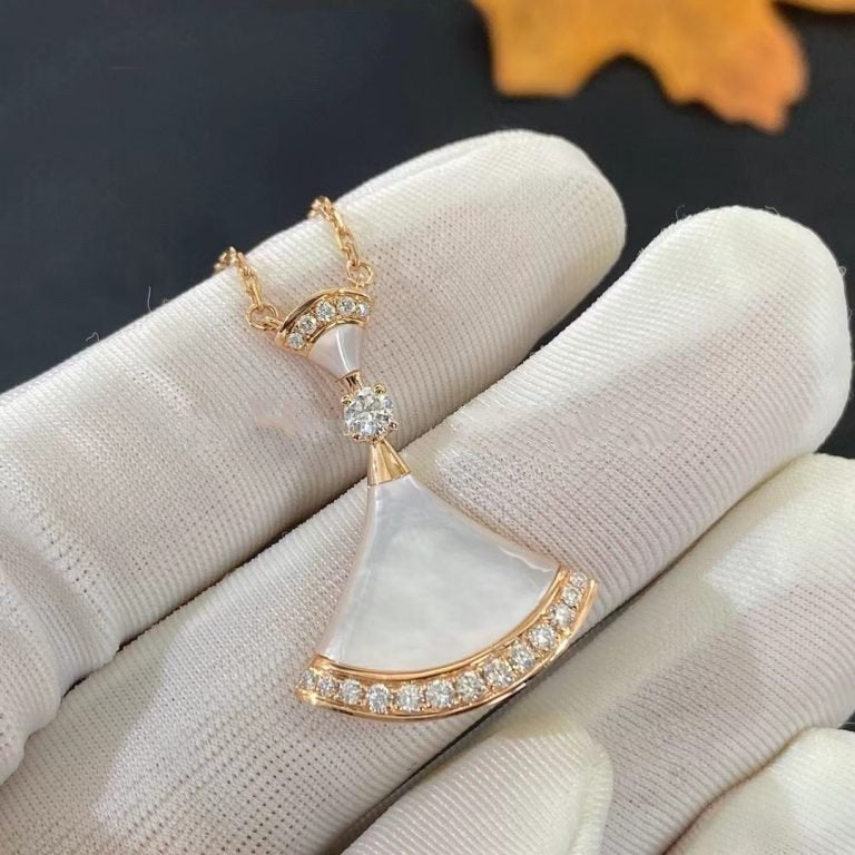 [Pearl Jewelrys]DREAM NECKLACE MOP PINK GOLD DIAMOND