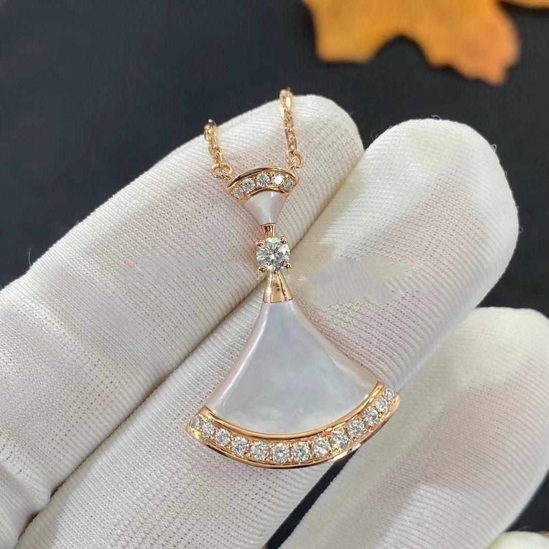 [Pearl Jewelrys]DREAM NECKLACE MOP PINK GOLD DIAMOND