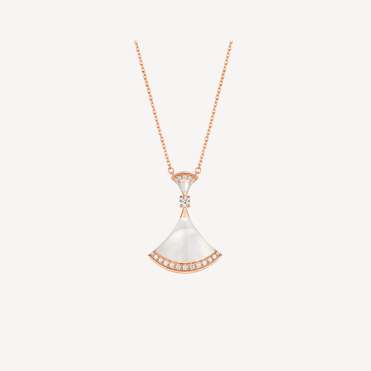 [Pearl Jewelrys]DREAM NECKLACE MOP PINK GOLD DIAMOND