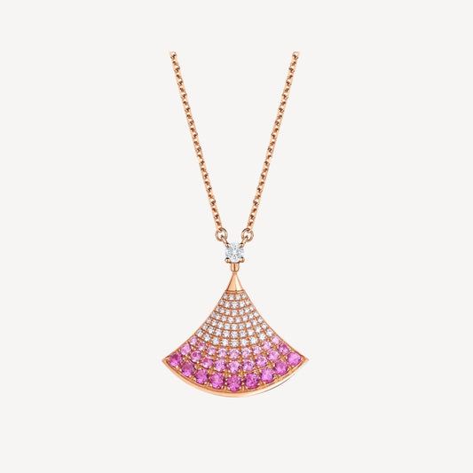 [Pearl Jewelrys]DREAM NECKLACE PINK GOLD PINK DIAMOND