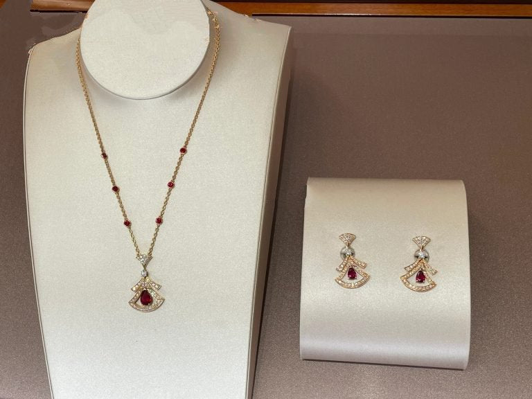 [Pearl Jewelrys]DREAM NECKLACE CARNELIAN DIAMOND PINK GOLD
