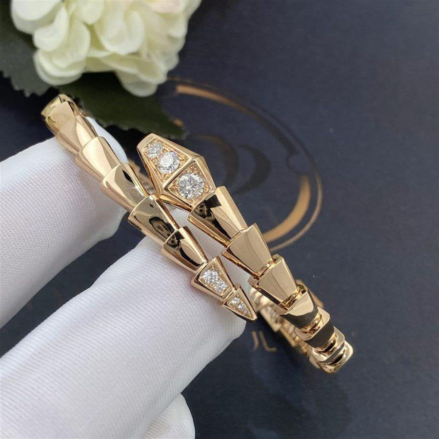 [Pearl Jewelrys]SERPENTI BRACELET DIAMONDS PINK GOLD