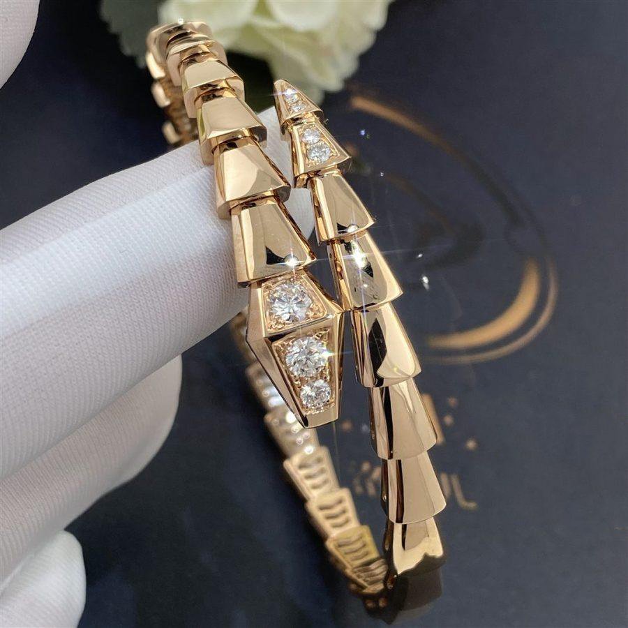 [Pearl Jewelrys]SERPENTI BRACELET DIAMONDS PINK GOLD