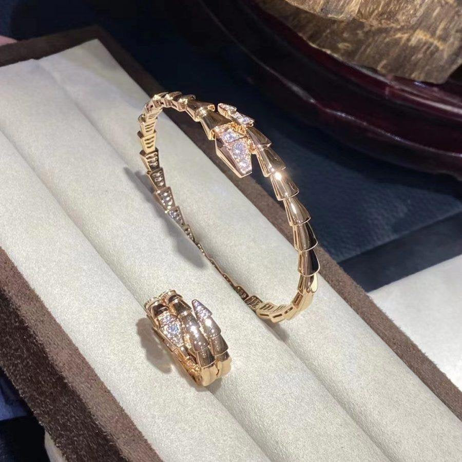 [Pearl Jewelrys]SERPENTI BRACELET DIAMONDS PINK GOLD