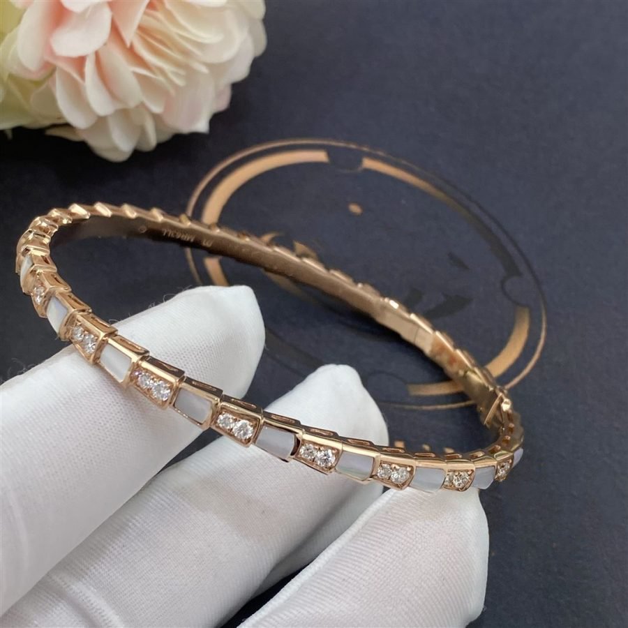 [Pearl Jewelrys]SERPENTI BRACELET PINK GOLD MOP DIAMOND