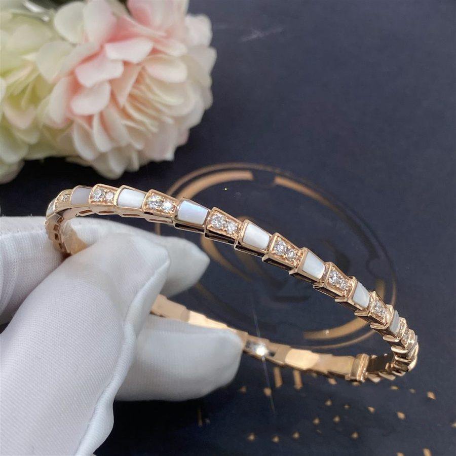 [Pearl Jewelrys]SERPENTI BRACELET PINK GOLD MOP DIAMOND