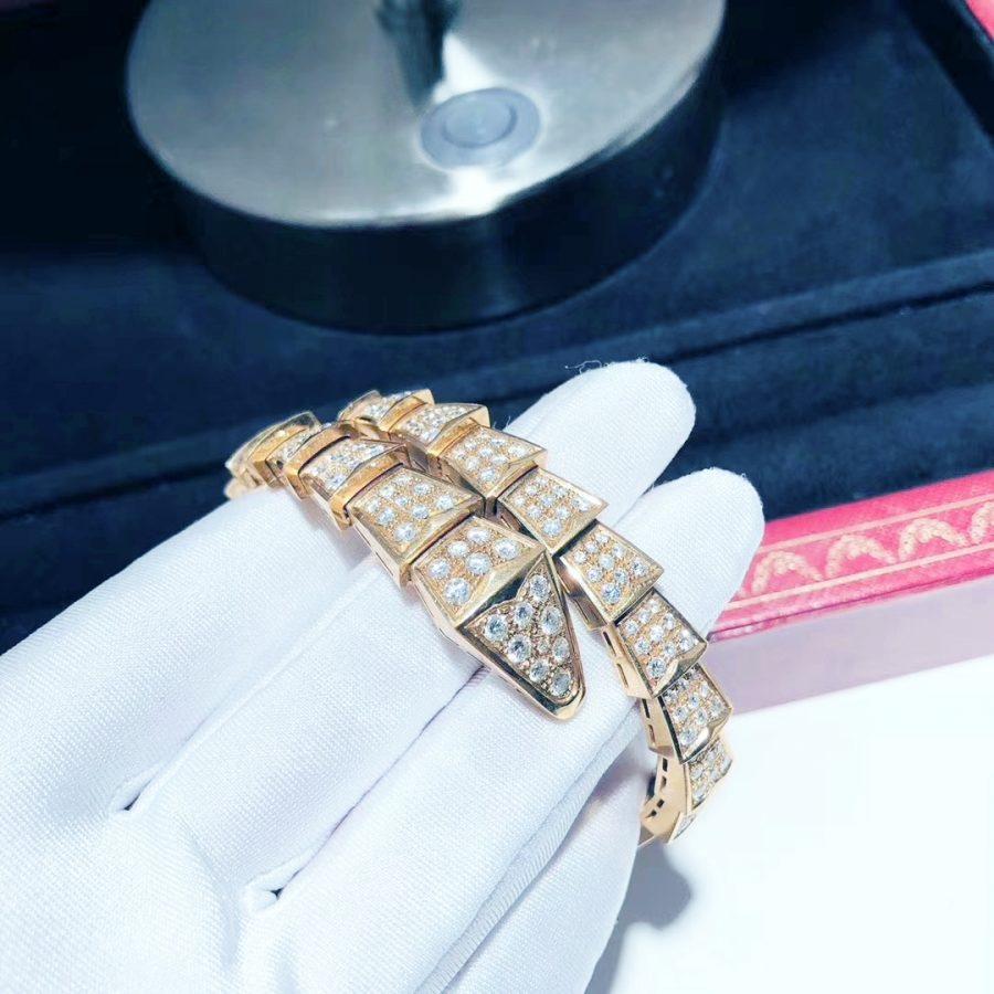 [Pearl Jewelrys]SERPENTI BRACELET 8MM PINK GOLD DIAMOND