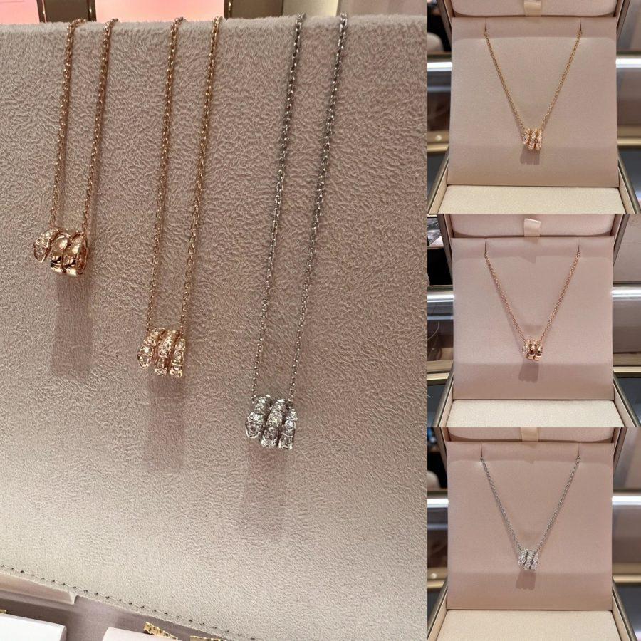 [Pearl Jewelrys]SERPENTI  NECKLACE DOUBLE RING DIAMOND