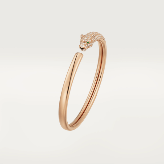 [Pearl Jewelrys]PANTHERE ROSE GOLD DIAMOND OPEN BRACELET