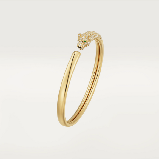 [Pearl Jewelrys]PANTHERE GOLD DIAMOND OPEN BRACELET