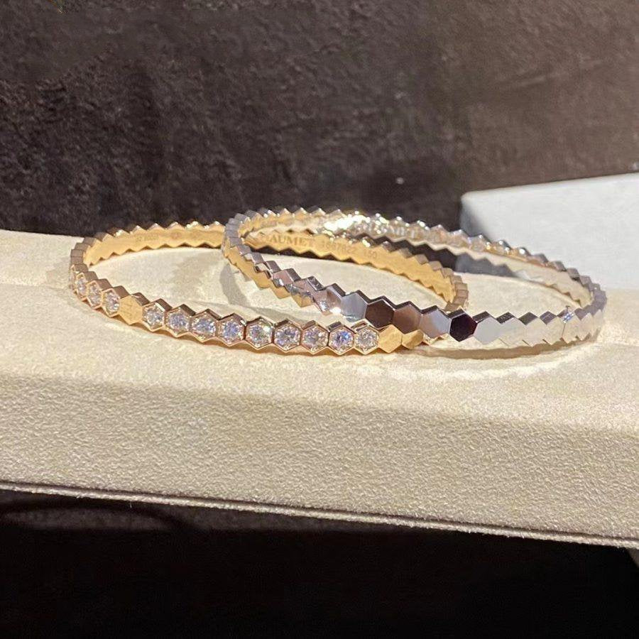 [Pearl Jewelrys]BEE LOVE GOLD BRACELET FULL DIAMOND
