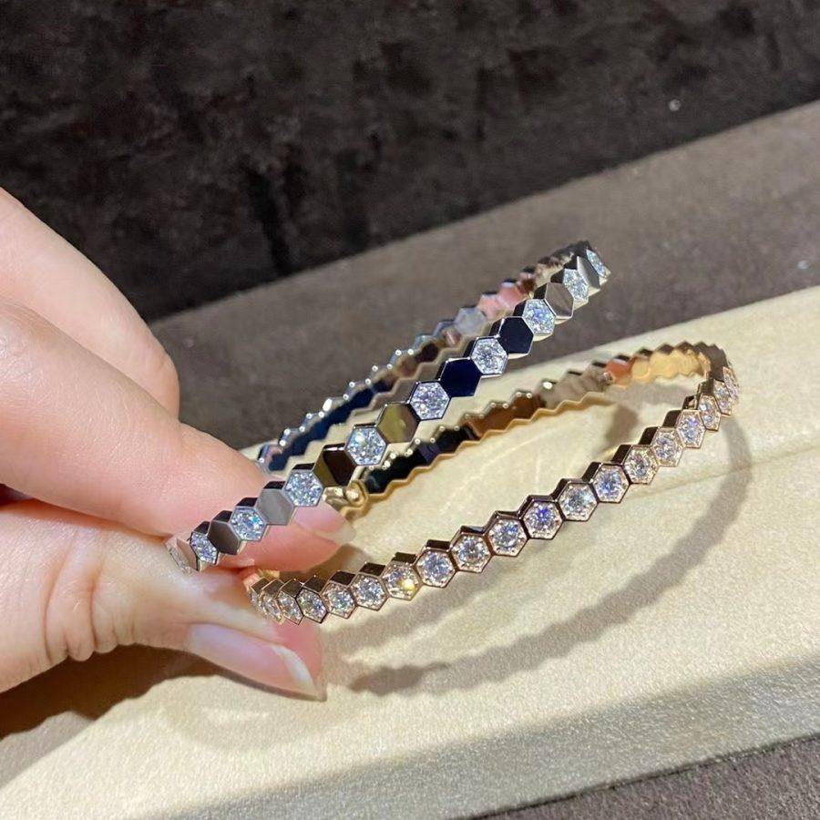 [Pearl Jewelrys]BEE LOVE GOLD BRACELET FULL DIAMOND