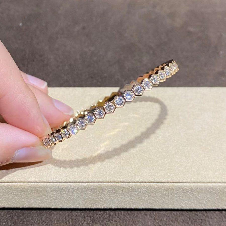 [Pearl Jewelrys]BEE LOVE GOLD BRACELET FULL DIAMOND